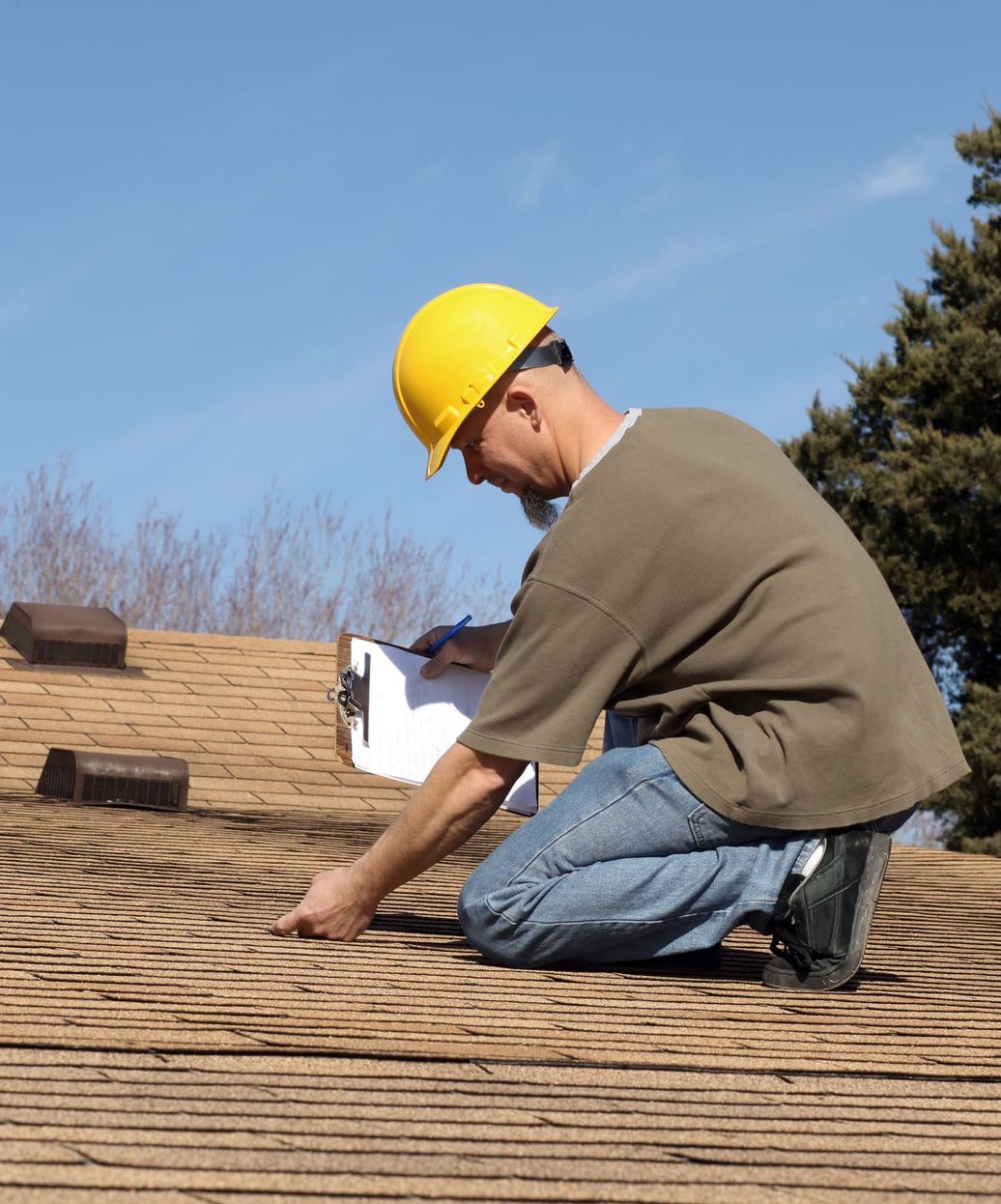 Asphalt tiled roof